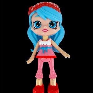 Shopkins Happy Places Small Mini 3” Doll Jessicake Blue Hair Pink Clothes